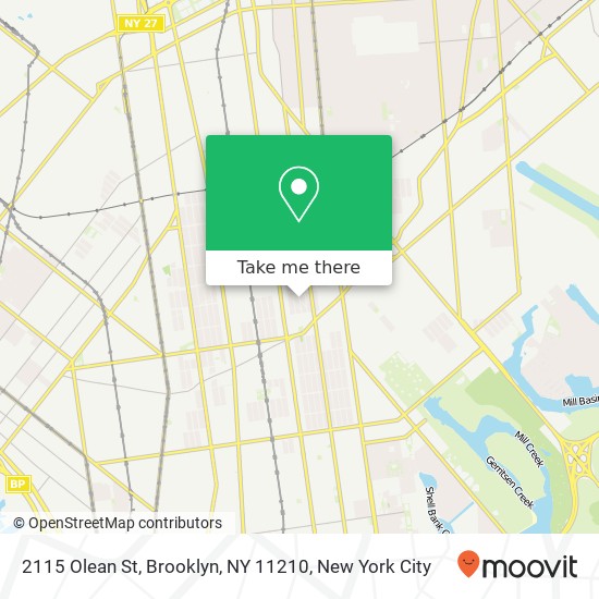 Mapa de 2115 Olean St, Brooklyn, NY 11210