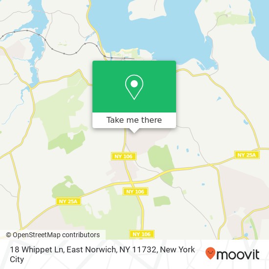 Mapa de 18 Whippet Ln, East Norwich, NY 11732