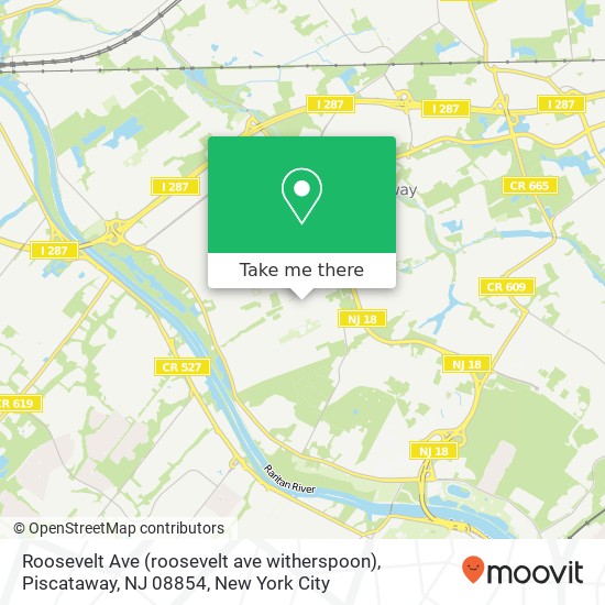 Roosevelt Ave (roosevelt ave witherspoon), Piscataway, NJ 08854 map