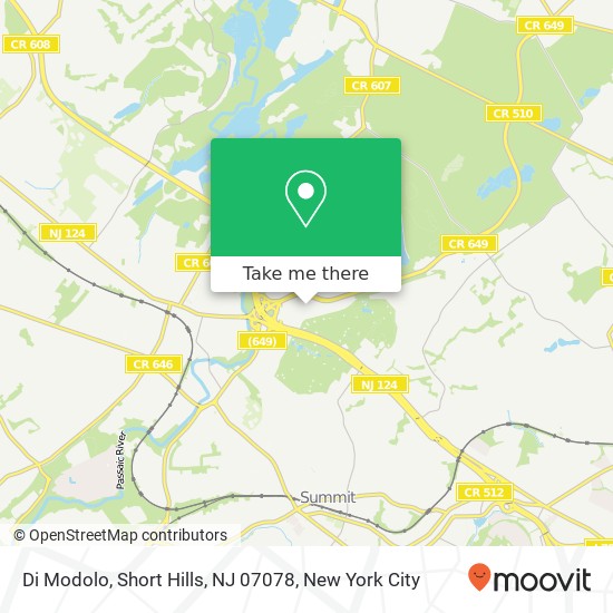 Mapa de Di Modolo, Short Hills, NJ 07078