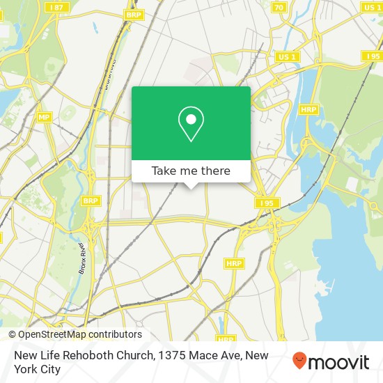 Mapa de New Life Rehoboth Church, 1375 Mace Ave
