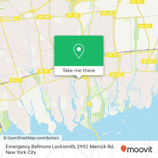 Emergency Bellmore Locksmith, 2992 Merrick Rd map