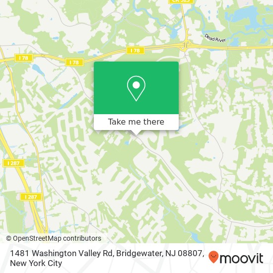 1481 Washington Valley Rd, Bridgewater, NJ 08807 map