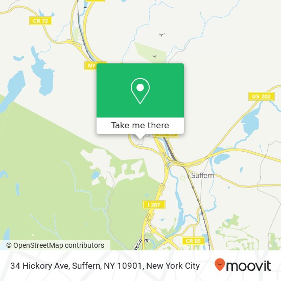 Mapa de 34 Hickory Ave, Suffern, NY 10901
