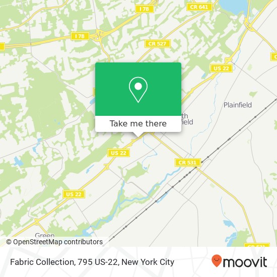 Fabric Collection, 795 US-22 map