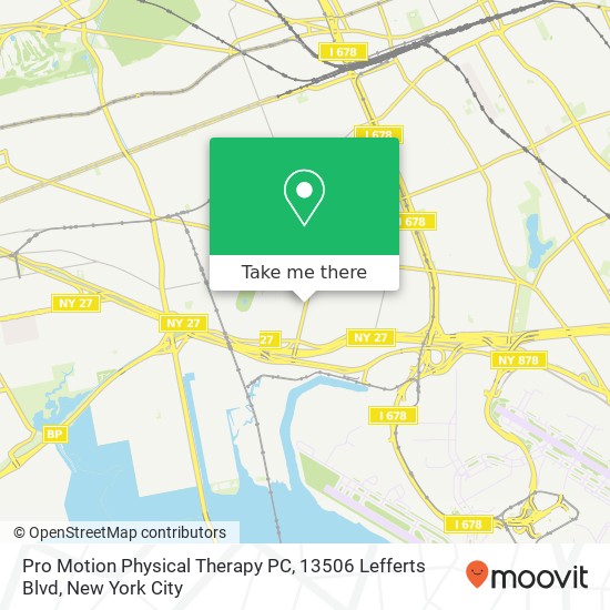 Pro Motion Physical Therapy PC, 13506 Lefferts Blvd map