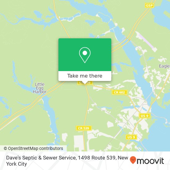 Dave's Septic & Sewer Service, 1498 Route 539 map