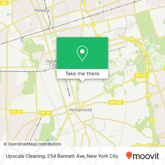 Mapa de Upscale Cleaning, 254 Bennett Ave