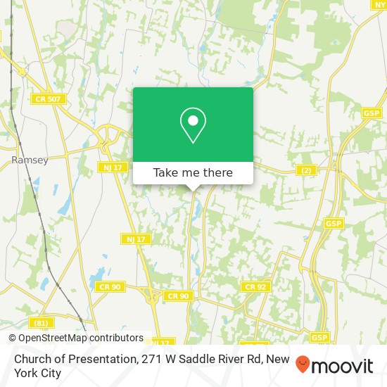 Church of Presentation, 271 W Saddle River Rd map