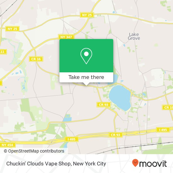 Chuckin' Clouds Vape Shop, 290 Smithtown Blvd map