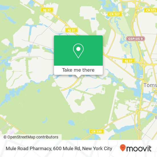 Mapa de Mule Road Pharmacy, 600 Mule Rd