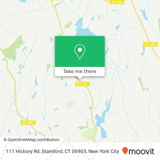 Mapa de 111 Hickory Rd, Stamford, CT 06903
