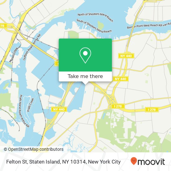 Mapa de Felton St, Staten Island, NY 10314