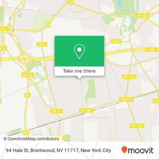 Mapa de 94 Hale St, Brentwood, NY 11717