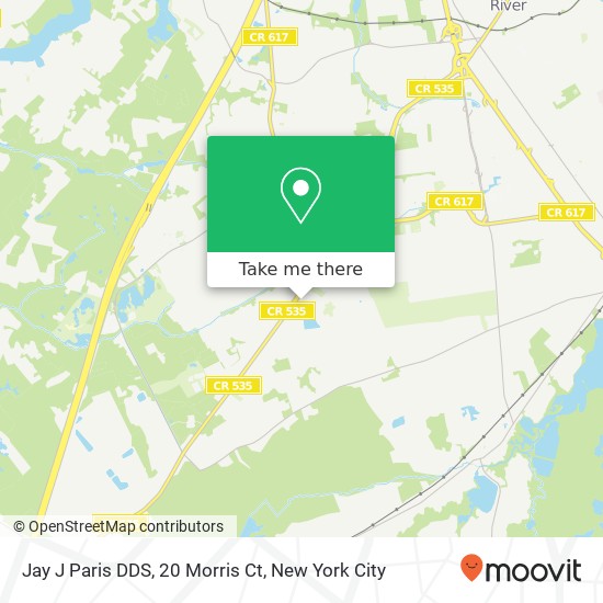 Mapa de Jay J Paris DDS, 20 Morris Ct