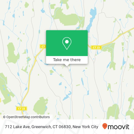 Mapa de 712 Lake Ave, Greenwich, CT 06830