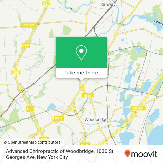 Mapa de Advanced Chriropractic of Woodbridge, 1030 St Georges Ave