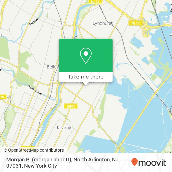 Morgan Pl (morgan abbott), North Arlington, NJ 07031 map