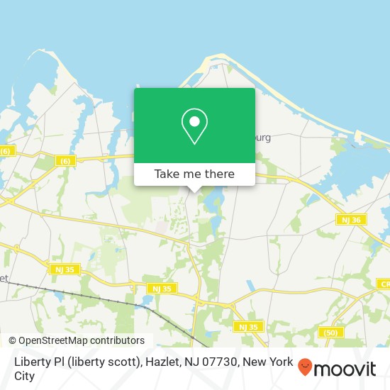Mapa de Liberty Pl (liberty scott), Hazlet, NJ 07730