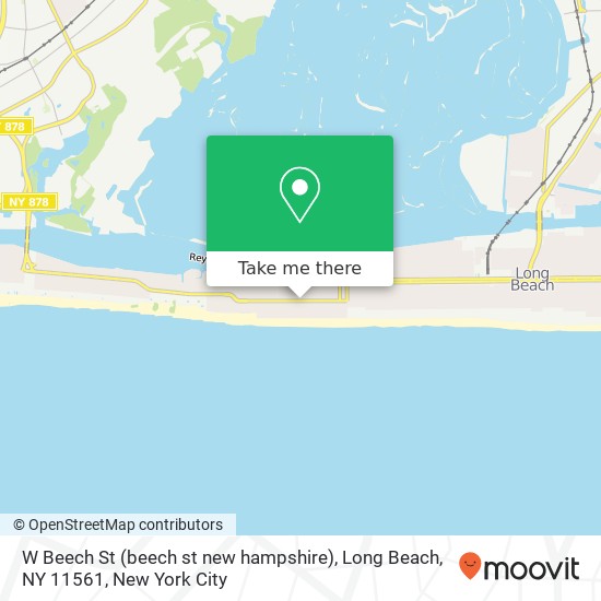 Mapa de W Beech St (beech st new hampshire), Long Beach, NY 11561