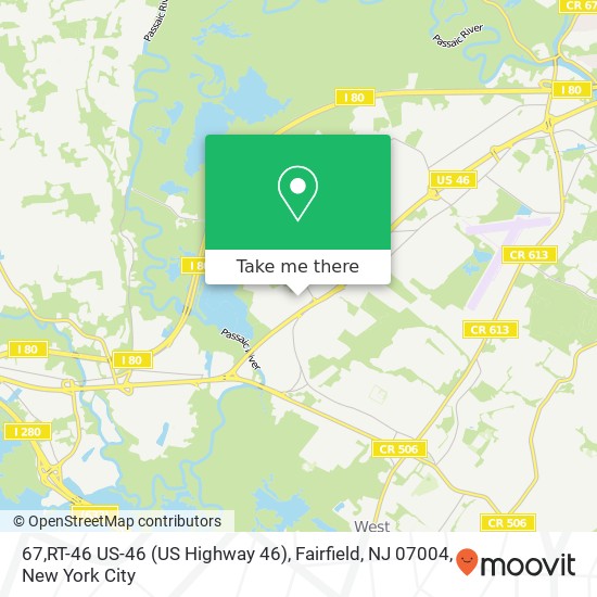 Mapa de 67,RT-46 US-46 (US Highway 46), Fairfield, NJ 07004