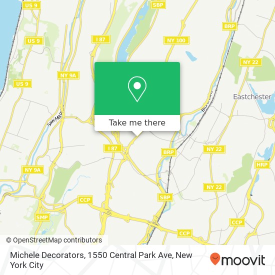 Mapa de Michele Decorators, 1550 Central Park Ave