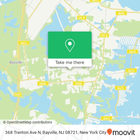 Mapa de 368 Trenton Ave N, Bayville, NJ 08721