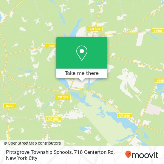Mapa de Pittsgrove Township Schools, 718 Centerton Rd