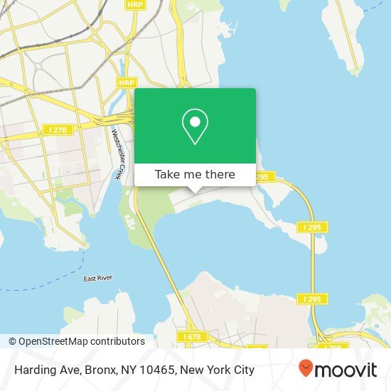 Mapa de Harding Ave, Bronx, NY 10465