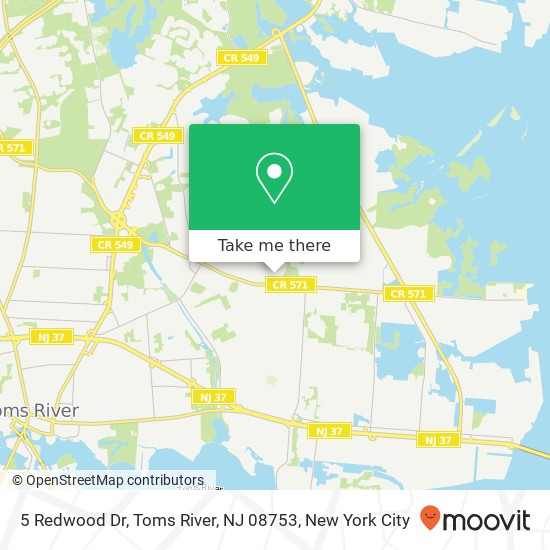 5 Redwood Dr, Toms River, NJ 08753 map