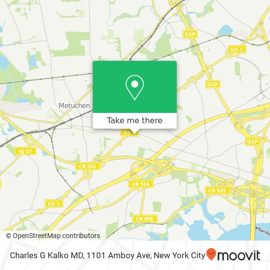 Charles G Kalko MD, 1101 Amboy Ave map