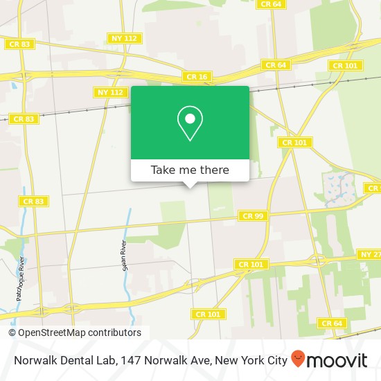 Mapa de Norwalk Dental Lab, 147 Norwalk Ave