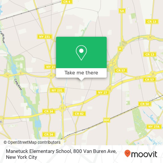 Manetuck Elementary School, 800 Van Buren Ave map