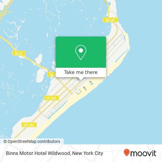 Mapa de Binns Motor Hotel Wildwood