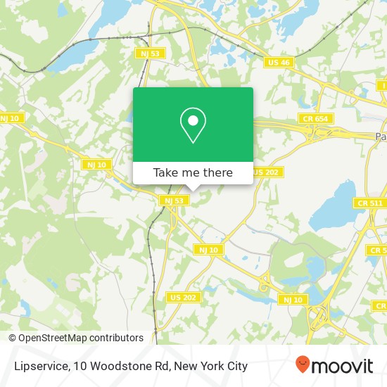 Mapa de Lipservice, 10 Woodstone Rd