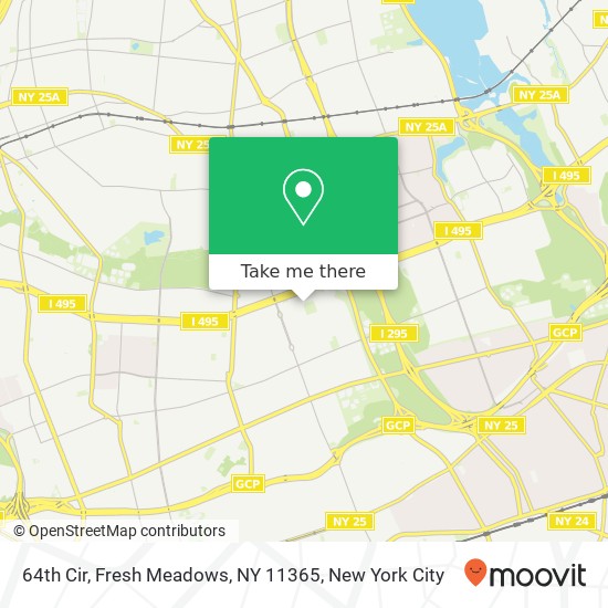 64th Cir, Fresh Meadows, NY 11365 map