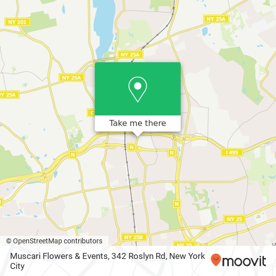 Mapa de Muscari Flowers & Events, 342 Roslyn Rd