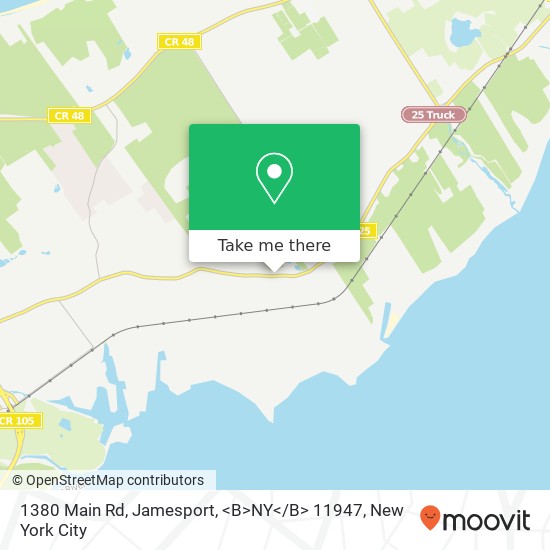 Mapa de 1380 Main Rd, Jamesport, <B>NY< / B> 11947