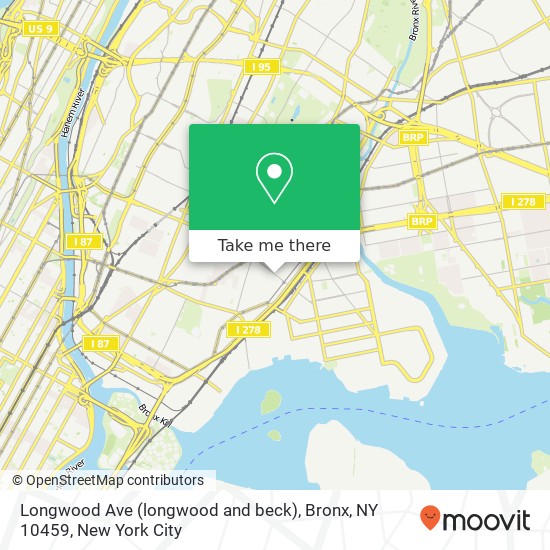 Longwood Ave (longwood and beck), Bronx, NY 10459 map