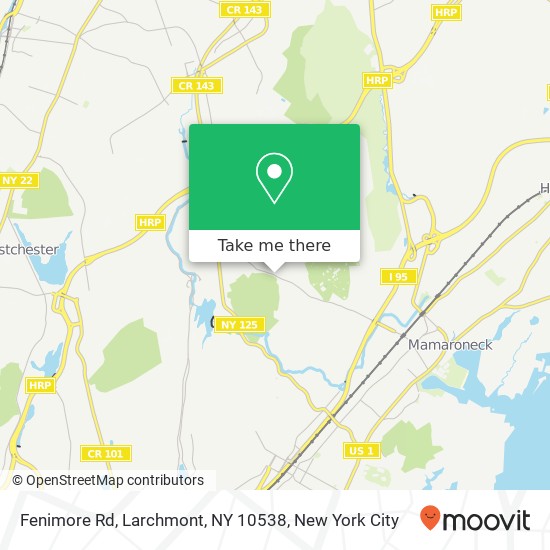 Mapa de Fenimore Rd, Larchmont, NY 10538