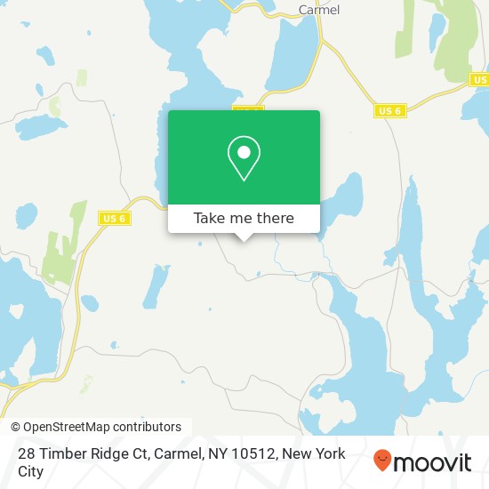 Mapa de 28 Timber Ridge Ct, Carmel, NY 10512