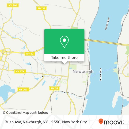 Bush Ave, Newburgh, NY 12550 map