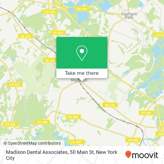 Madison Dental Associates, 50 Main St map