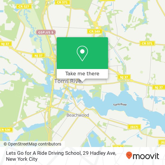 Mapa de Lets Go for A Ride Driving School, 29 Hadley Ave