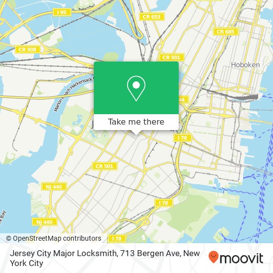 Jersey City Major Locksmith, 713 Bergen Ave map