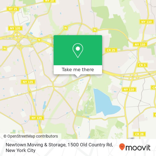 Mapa de Newtown Moving & Storage, 1500 Old Country Rd