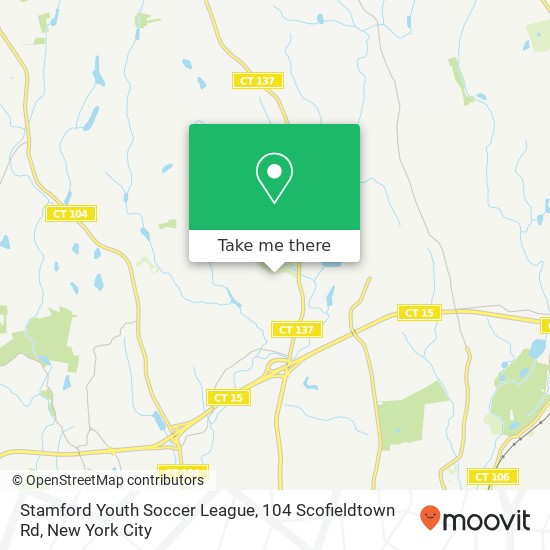 Stamford Youth Soccer League, 104 Scofieldtown Rd map