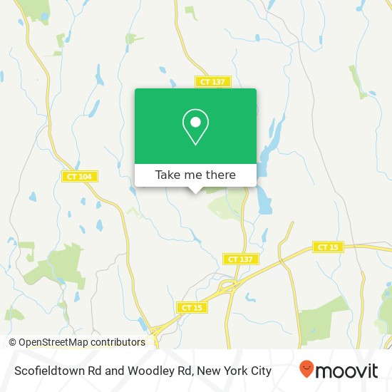 Scofieldtown Rd and Woodley Rd map