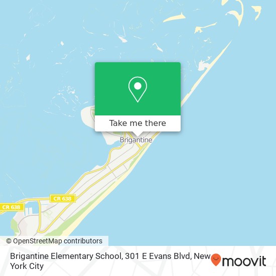 Mapa de Brigantine Elementary School, 301 E Evans Blvd