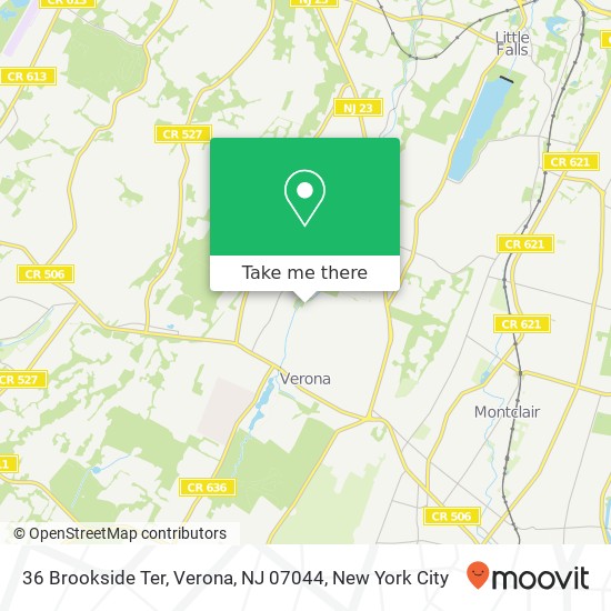 36 Brookside Ter, Verona, NJ 07044 map